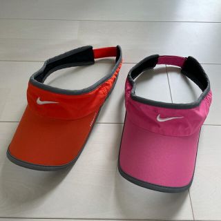 ナイキ(NIKE)のナイキ NIKE サンバイザー 2点 セット レディース 赤 ピンク テニス(その他)