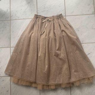 ブルネロクチネリ(BRUNELLO CUCINELLI)のブルネロクチネリ　チュール　スカート　S　ベージュ(ロングスカート)