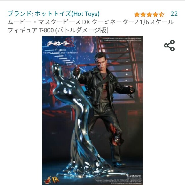 フィギュアホットトイズ   ターミネーター2  T800バトルダメージ