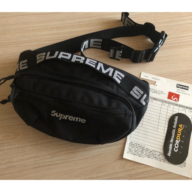 18SS supreme waist bag 黒