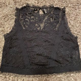 ザラ(ZARA)の【ZARA】レース　タンクトップ　シースルーレース(タンクトップ)