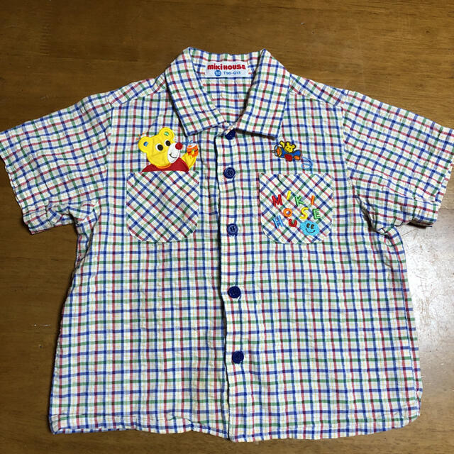 mikihouse(ミキハウス)のミキハウス　チェックシャツ　レトロ　90 キッズ/ベビー/マタニティのキッズ服男の子用(90cm~)(ブラウス)の商品写真