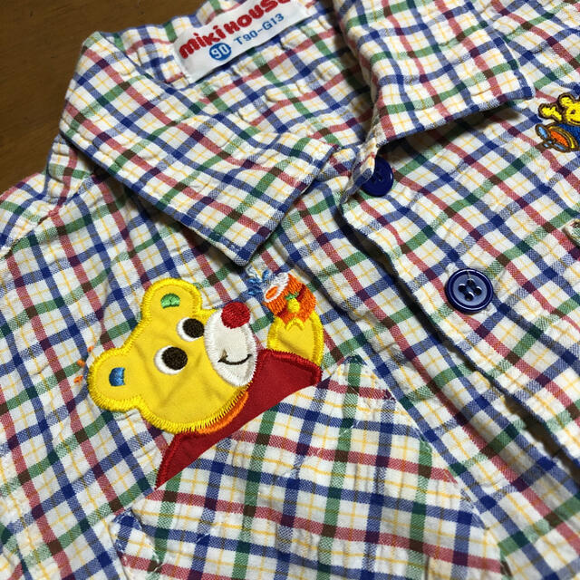 mikihouse(ミキハウス)のミキハウス　チェックシャツ　レトロ　90 キッズ/ベビー/マタニティのキッズ服男の子用(90cm~)(ブラウス)の商品写真