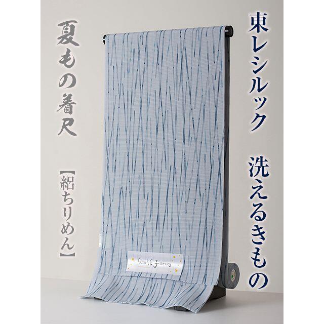 【東レ シルック 夏 絽ちりめん】小紋 着尺 反物 No.a08　大久保信子流