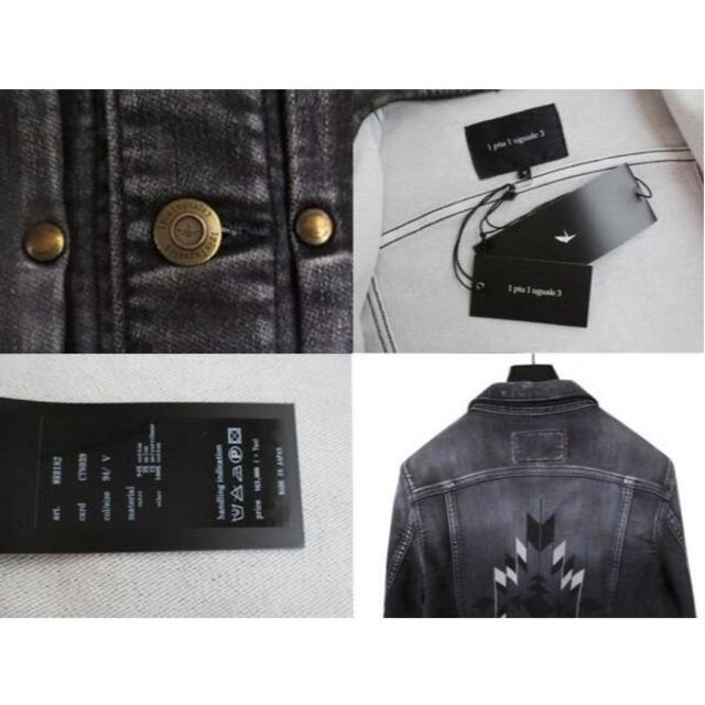 定価6.3万 1PIU1UGUALE3 NATIVE PRINT デニムGジャン メンズのジャケット/アウター(Gジャン/デニムジャケット)の商品写真
