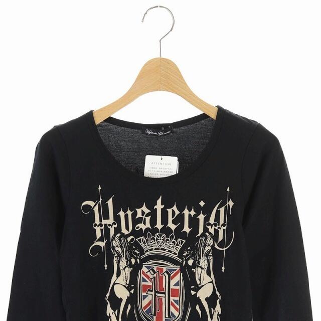 HYSTERIC GLAMOUR(ヒステリックグラマー)のヒステリックグラマー Tシャツ ロンT 長袖 プリント プルオーバー F 黒 レディースのトップス(Tシャツ(長袖/七分))の商品写真