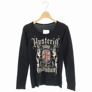 ヒステリックグラマー(HYSTERIC GLAMOUR)のヒステリックグラマー Tシャツ ロンT 長袖 プリント プルオーバー F 黒(Tシャツ(長袖/七分))