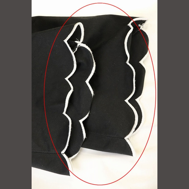M'S GRACY(エムズグレイシー)のエムズグレイシー クロップドパンツ スカラップ ストレッチ 38 黒 ブラック レディースのパンツ(その他)の商品写真