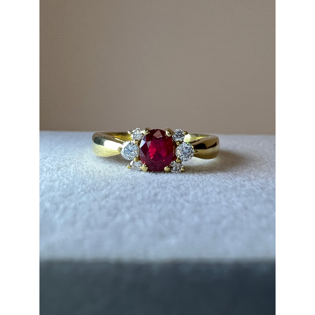 春の最新作!送料無料 上品 0.16ct ルビー ダイヤモンド K18 yg ペア