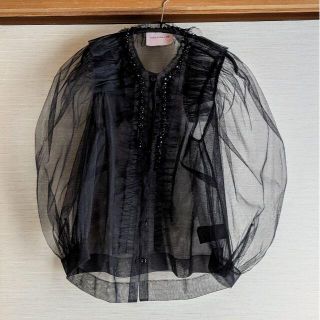 エイチアンドエム(H&M)の【試着のみ】Simone Rocha x H&M　パフスリーブチュールブラウス(シャツ/ブラウス(長袖/七分))