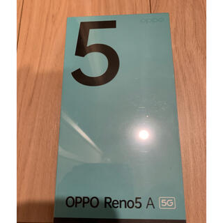 アンドロイド(ANDROID)の新品未使用　OPPO Reno 5A 5G シルバーブラック　SIMフリー(スマートフォン本体)