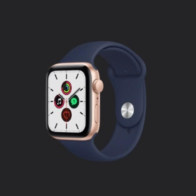 週間売れ筋 新品　AppleWatch se ネイビー ゴールドディープ GPS 44mm  腕時計(デジタル)