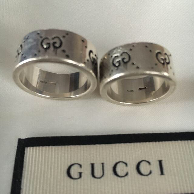 Gucci(グッチ)の正規品領収書ありゴーストリング17号と10号セット レディースのアクセサリー(リング(指輪))の商品写真