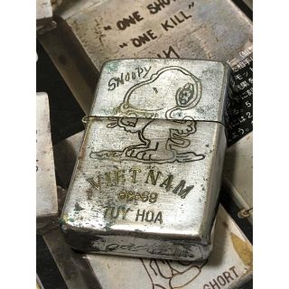 【ベトナムZIPPO】本物 1968年製ベトナムジッポー「兵士と子供」TUY