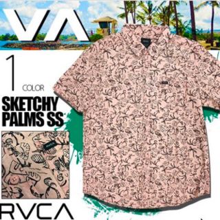 ルーカ(RVCA)の良品◆RVCA ルーカ◆SKETCHY PALMS ヤシの木 アロハシャツ S(シャツ)