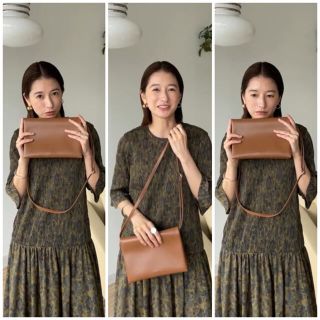 CLANEクラネ3ROOM SHOULDER BAGブラウンショルダーバッグ茶色(ショルダーバッグ)