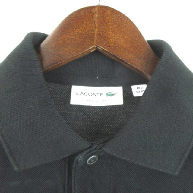 LACOSTE(ラコステ)のラコステ ポロシャツ 半袖 ワンポイント ワッペン XS 黒 ブラック ※OIM メンズのトップス(ポロシャツ)の商品写真