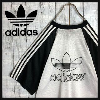 アディダス(adidas)の【大人気Lサイズ☆刺繍バックロゴ】アディダス メッシュ ゲームシャツ 希少モデル(Tシャツ/カットソー(半袖/袖なし))