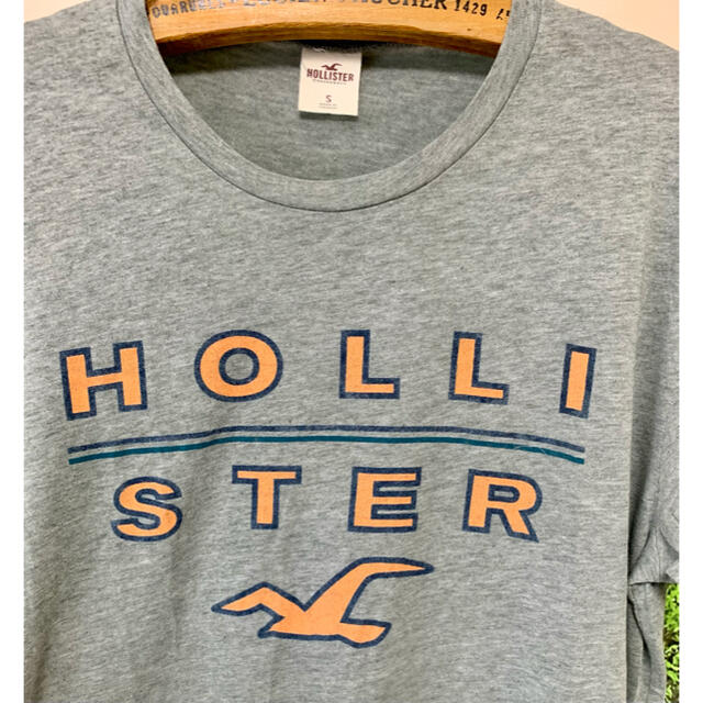 Hollister(ホリスター)のホリスター　S グレー　ロゴTシャツ　半袖 メンズのトップス(Tシャツ/カットソー(半袖/袖なし))の商品写真