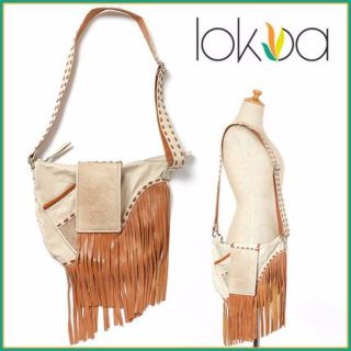 LOKOA ロコアazzire learher bag creme クリーム(ショルダーバッグ)