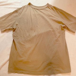 ジーユー(GU)のGU Tシャツ　茶色　ベージュ　XXL ビック　オーバー(Tシャツ/カットソー(半袖/袖なし))