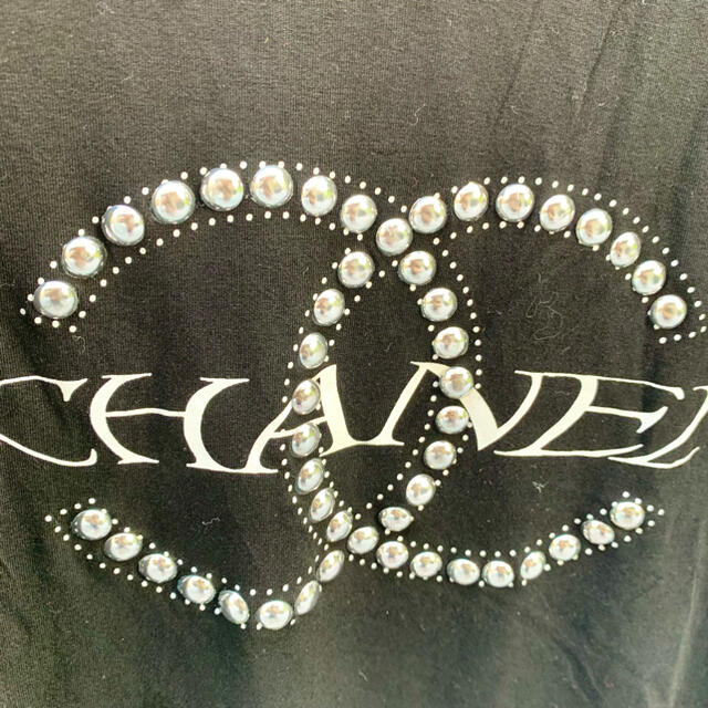vintage CHANELタグ付きスタッズTシャツ - Tシャツ(半袖/袖なし)