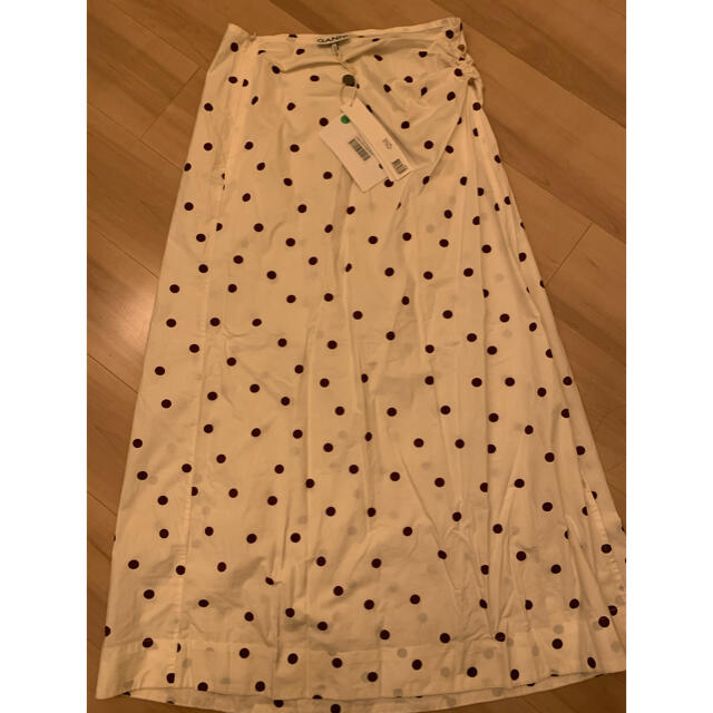 GANNI  装飾付き ポルカドット コットンポプリン スカート レディースのスカート(ロングスカート)の商品写真