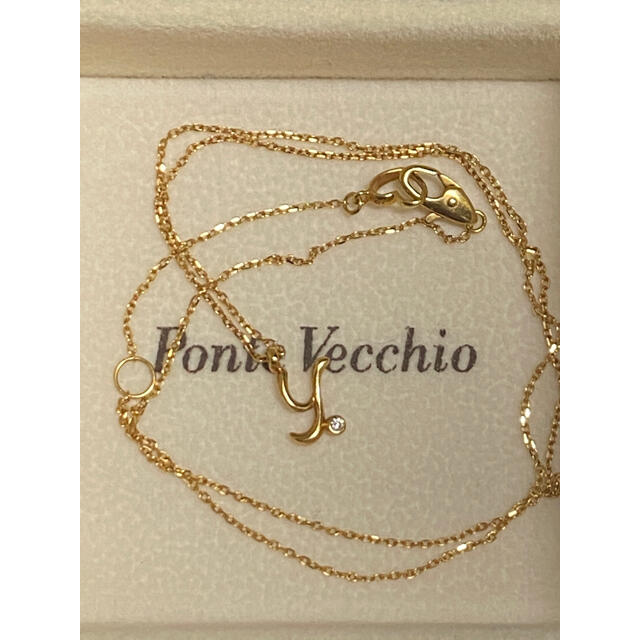 PONTE VECCHIO イニシャルネックレス　K18