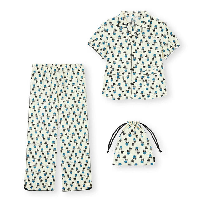 GU(ジーユー)のLサイズ　オフホワイト　GU　パジャマ(半袖)UNDERCOVER 2 レディースのルームウェア/パジャマ(パジャマ)の商品写真