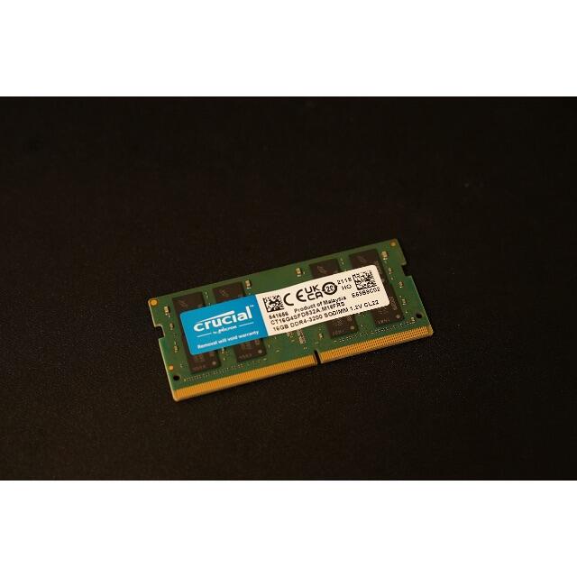 Crucial  SODIMM 16GB DDR4-3200 新品同様