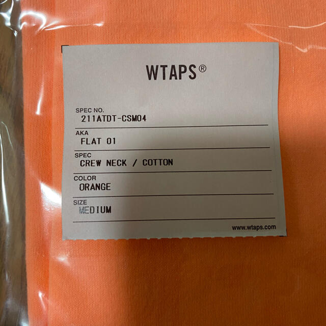 W)taps(ダブルタップス)のwtaps 21ss FLAT 01 オレンジ Mサイズ メンズのトップス(Tシャツ/カットソー(半袖/袖なし))の商品写真