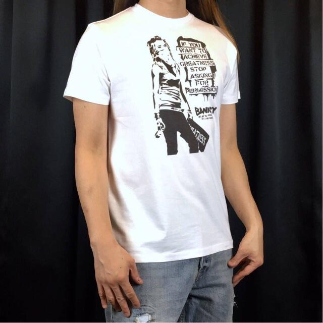 【BANKSY】新品 バンクシー グラフィテ スプレー ガール Tシャツ