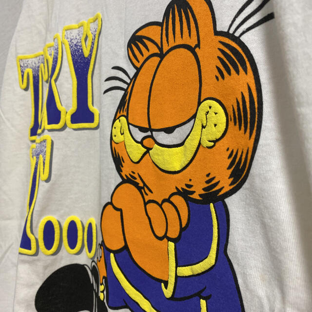 【Garfield 】90's USA製 ビッグプリント Ｔシャツ L 4