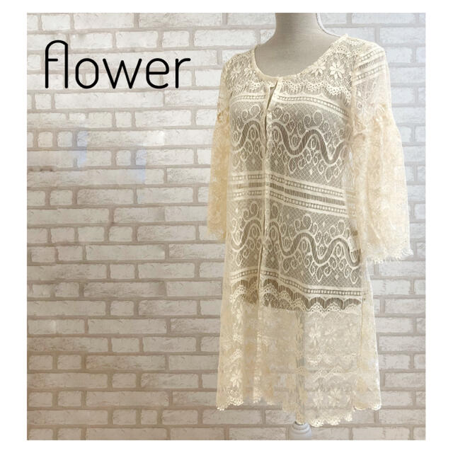 flower(フラワー)のflower レディース レース チュニック FREE アイボリー レディースのトップス(チュニック)の商品写真