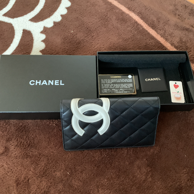 CHANELカンボンライン長財布