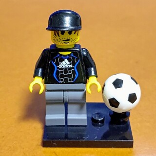 レゴ(Lego)のレゴ★アディダス サッカー選手 ミニフィグ＆サッカーボール 黒1 超激レア(その他)