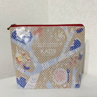 カルディ(KALDI)の【ハンドメイド】紙袋リメイクポーチ【KALDI】(ポーチ)