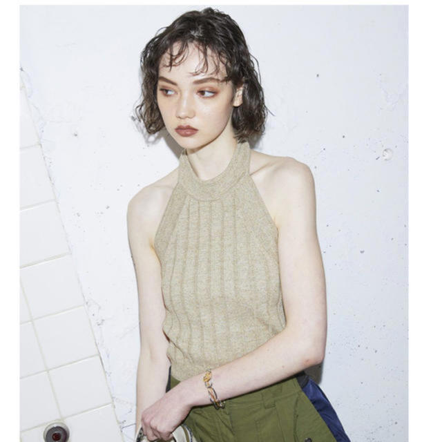 ALEXIA STAM(アリシアスタン)のShort American Sleeve Knit JUEMI レディースのトップス(タンクトップ)の商品写真