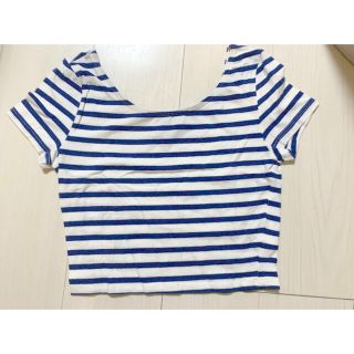 エイチアンドエム(H&M)のバックオープンTシャツ(Tシャツ(半袖/袖なし))