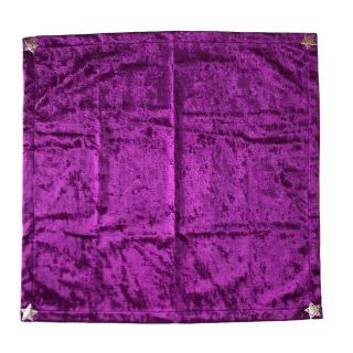 【新品・サマーセール】タロットクロス 占いマット 大判 月と星 (パープル)(その他)