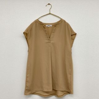 ナチュラルビューティーベーシック(NATURAL BEAUTY BASIC)のNatural Beauty Basic フレンチスリーブ ブラウス ベージュ(シャツ/ブラウス(半袖/袖なし))