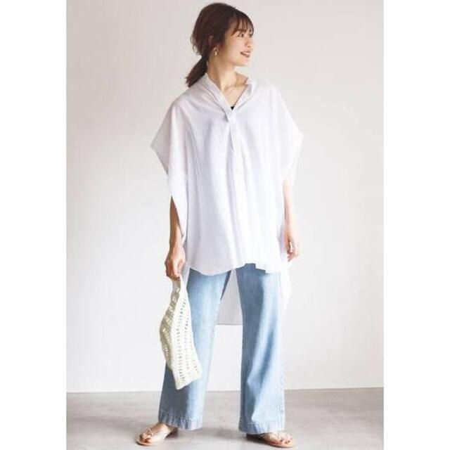 SLOBE IENA コットンレーヨンボイルフレンチスリーブブラウス 6