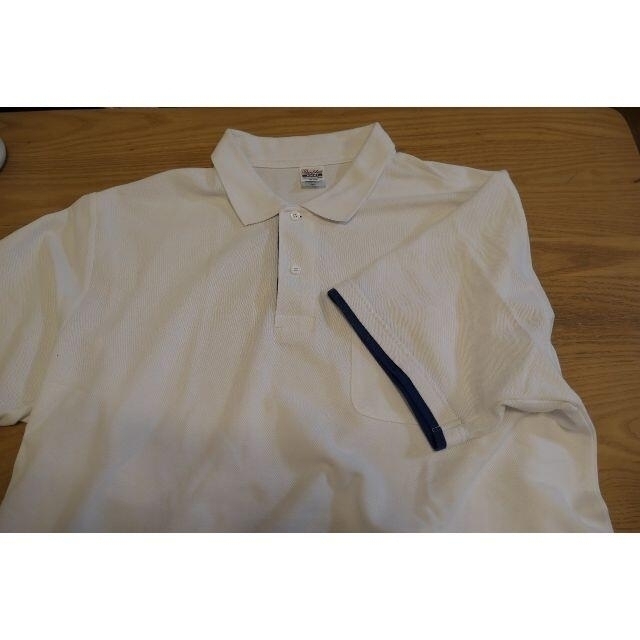 プリントスター レイヤードポロシャツ ホワイトロイヤルブルー 4L メンズのトップス(ポロシャツ)の商品写真