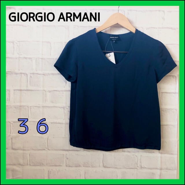 Giorgio Armani(ジョルジオアルマーニ)の早いもの勝ち⭐️GIORGIO ARMANIアンダーウェア トップス 36 紺  メンズのトップス(Tシャツ/カットソー(半袖/袖なし))の商品写真