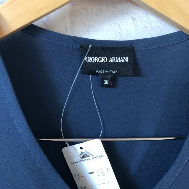 Giorgio Armani(ジョルジオアルマーニ)の早いもの勝ち⭐️GIORGIO ARMANIアンダーウェア トップス 36 紺  メンズのトップス(Tシャツ/カットソー(半袖/袖なし))の商品写真