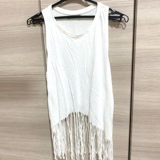 ベルシュカ(Bershka)のフリンジトップス(カットソー(半袖/袖なし))