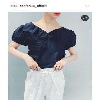 エディットフォールル(EDIT.FOR LULU)のedit for lulu 完売 パフスリーブ 今季 IENA ROKU(シャツ/ブラウス(半袖/袖なし))