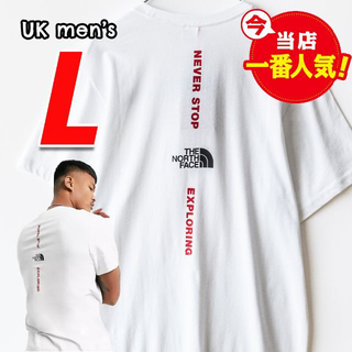 ザノースフェイス(THE NORTH FACE)の欧州限定◆ザ ノースフェイス　バーティカルTシャツ　UK L 日本L相当(Tシャツ/カットソー(半袖/袖なし))