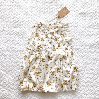 キャラメルベビー&チャイルド(Caramel baby&child )の新品 little cotton clothes 花柄ロンパース 18-24m(その他)