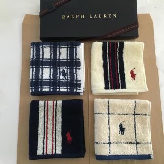 ラルフローレン(Ralph Lauren)の4枚⭐︎タオルハンカチ⭐︎ラルフローレン 新品 ギフト(ハンカチ/ポケットチーフ)